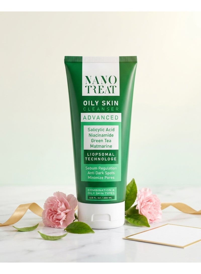 Nano Treat Purifying Oily Skin Cleanser - Sebum Control & Anti-Acne - 200ml - Image 4