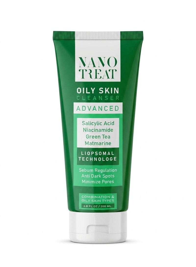 Nano Treat Purifying Oily Skin Cleanser - Sebum Control & Anti-Acne - 200ml - Image 1