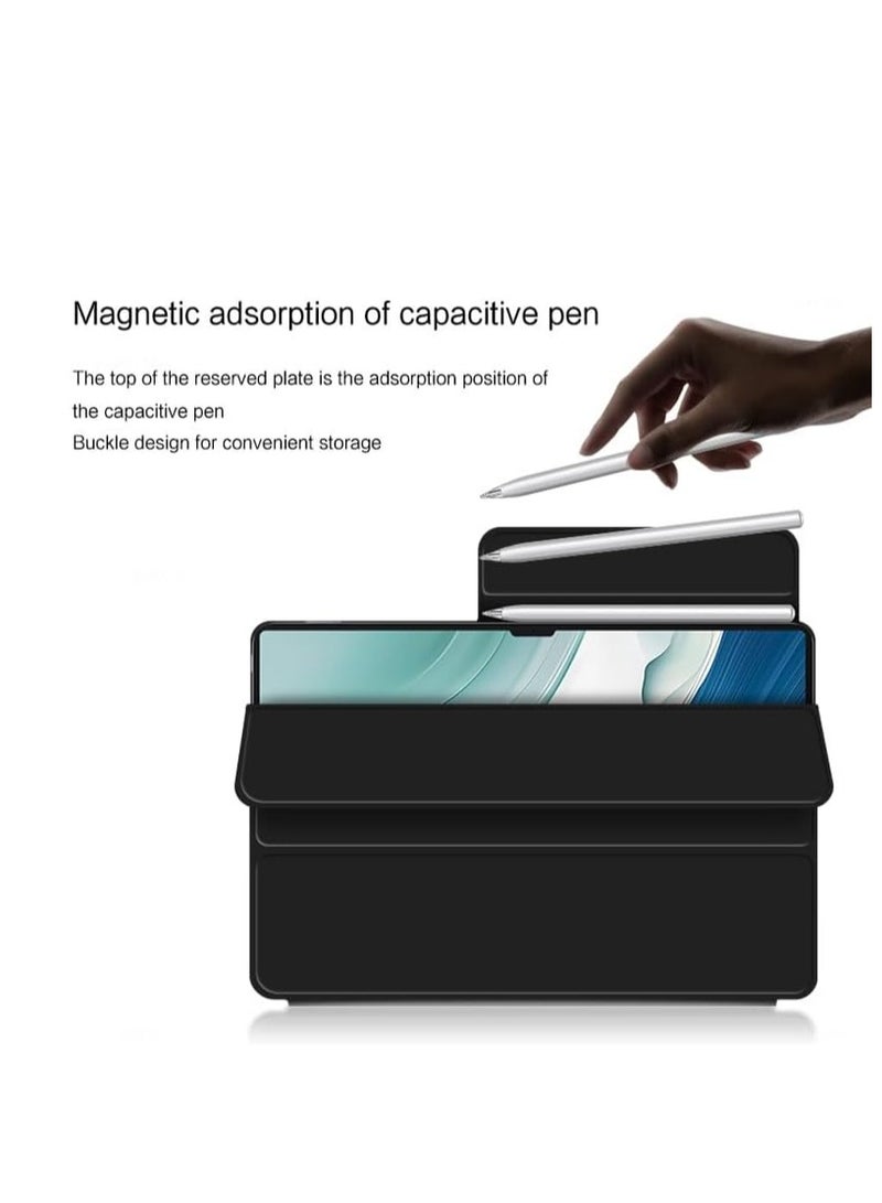 عام غطاء حافظة للكمبيوتر اللوحي متوافق مع Huawei MatePad Pro 13.2 حافظة مغناطيسية رفيعة للكمبيوتر اللوحي، غطاء خلفي نحيف من مادة TPU مع إغلاق مغناطيسي وغطاء ذكي مع خاصية الإيقاظ/السكون التلقائي متوافق مع Huawei MatePad Pro 13.2i - Image 5