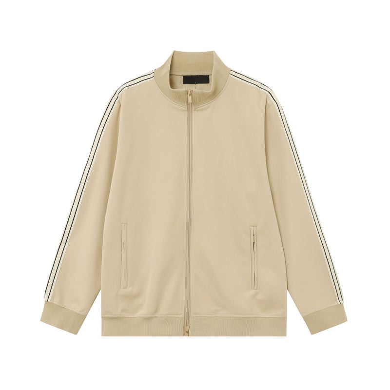 Correct version of FOG double line ESSENTIALS string standard cardigan zipper sweater loose high street sports pants suit White 9905#