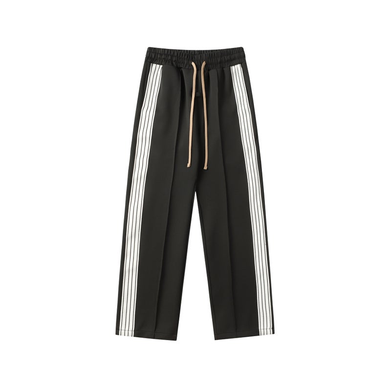 Correct version of FOG double line ESSENTIALS string standard cardigan zipper sweater loose high street sports pants suit White 9905#