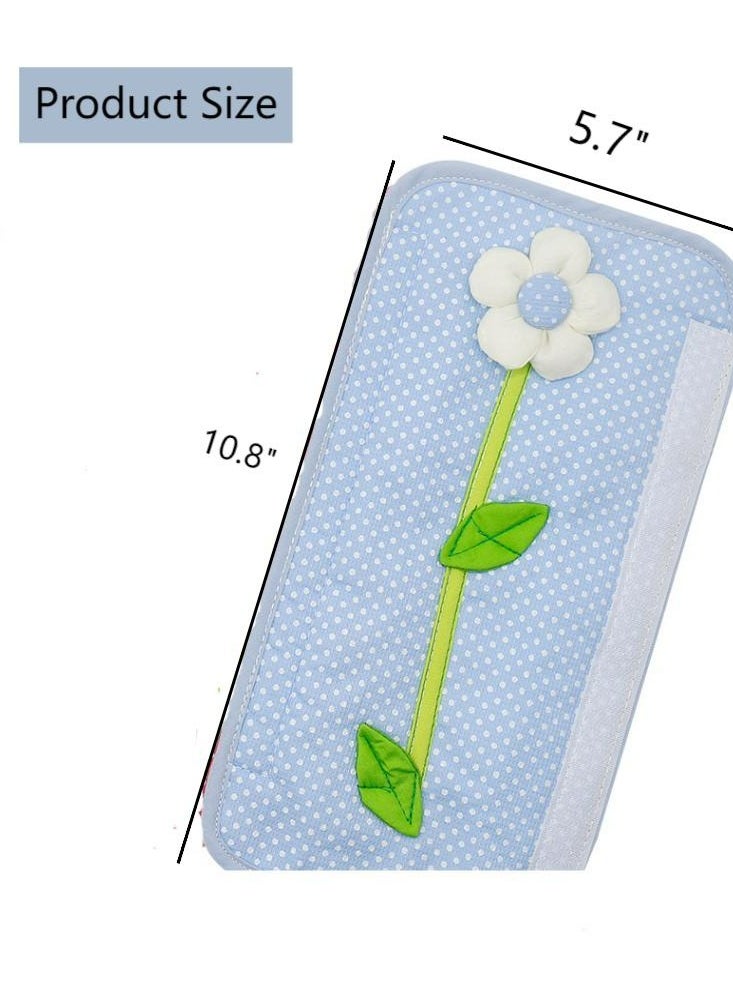 Oasisgalore Flower Cotton Refrigerator Door Handle Cover Blue for Winter Home Kitchen  - Image 2