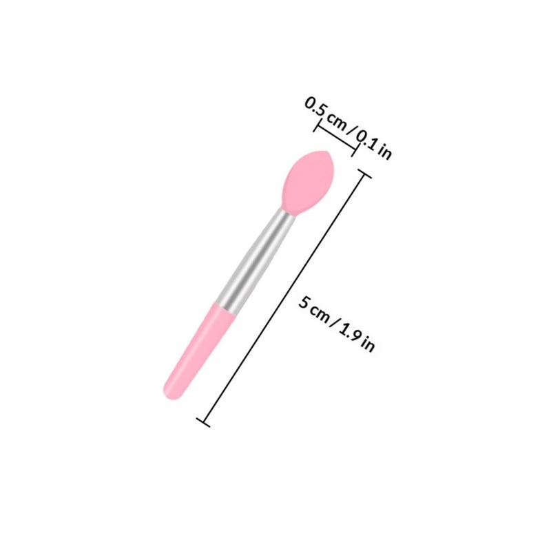 10pcs Mini Silicone Lip Brush Set Portable Makeup Lipstick Applicator Soft Head Cosmetic Brush for Travel and Daily Use - Image 2