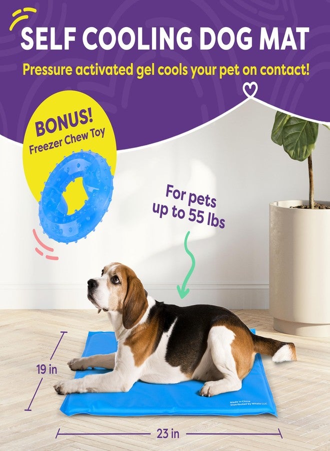 Hertzko Dog Mat & Chew Toy Set - Gel Pad with Innovative Gel Technology - Portable, Non-Toxic Pet Mat for Small to Medium Dogs & Cats up to 55 lbs - Ideal for Hot Days, Indoor & Outdoor Use - Image 2