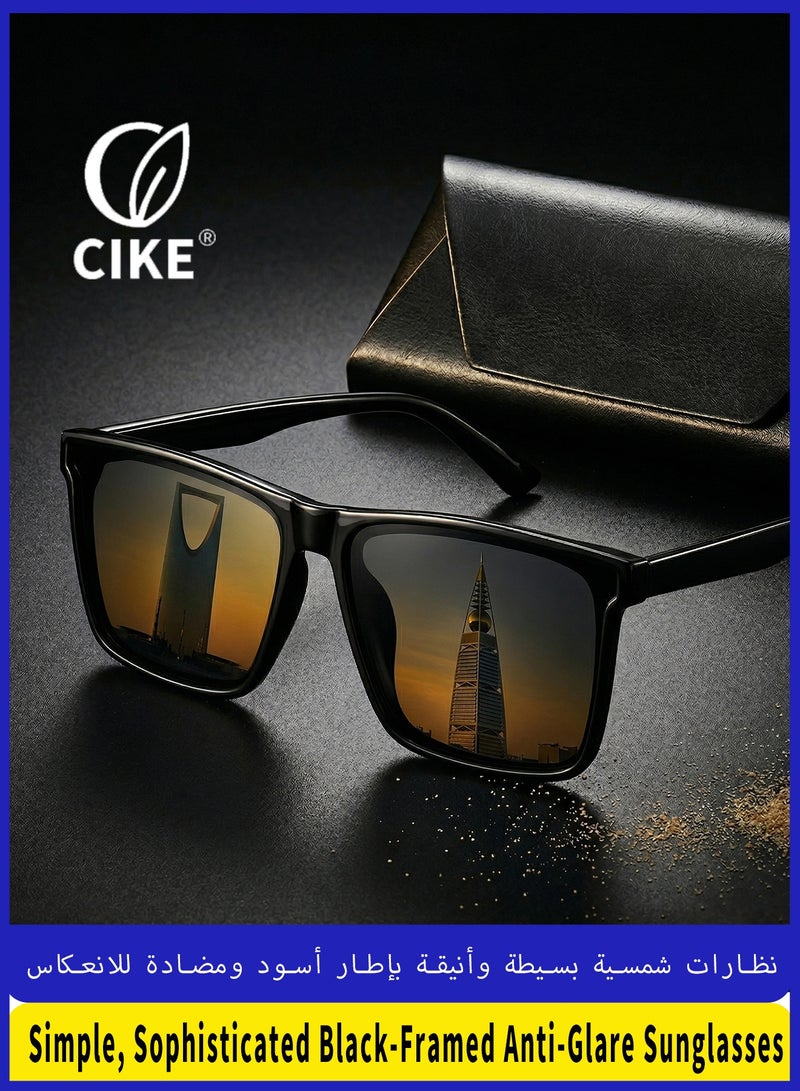 CIKE Polarized Sunglasses for Men/Women - UV400 Oversized Square Sun Glass - Lightweight Anti-Glare Sunglass for Driving & Outdoors - Image 1