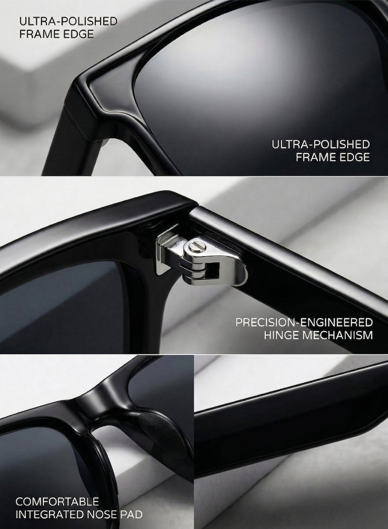 CIKE Polarized Sunglasses for Men/Women - UV400 Oversized Square Sun Glass - Lightweight Anti-Glare Sunglass for Driving & Outdoors - Image 4