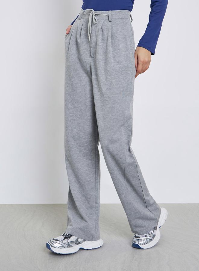 Styli Grey Wide Leg Casual Pants - Image 2