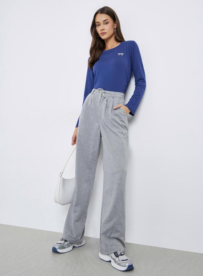 Styli Grey Wide Leg Casual Pants - Image 1