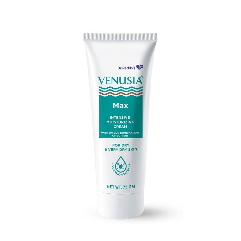 VENUSIA كريم فينوسيا ماكس المرطب للاستخدام اليومي للبشرة الجافة يحتوي على زبدة الشيا وزبدة المانجو وزبدة الألوة وزبدة الكاكاو خالي من البارابين تركيبة غير مهيجة موصى بها من قبل الأطباء 75 جرام - Image 1