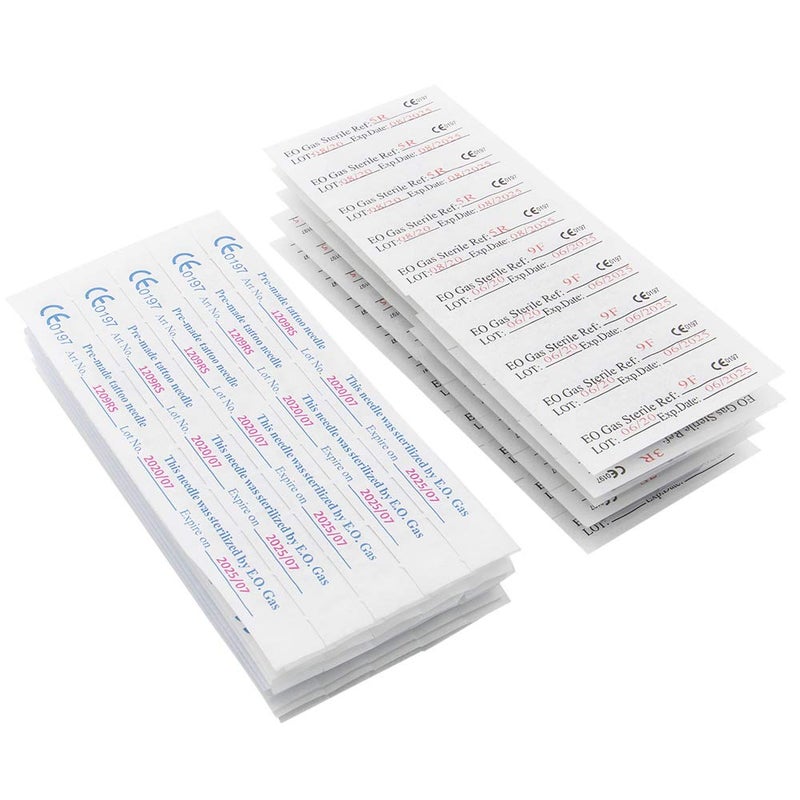 Autdor Tattoo Needles and Tips Kit - Autdor 50pcs Disposable Mixed Tattoo Needles + 50pcs Mixed Disposable Tattoo Tips, 5pcs of each 3RL 5RL 7RL 9RL 5RS 7RS 9RS 5M1 7M1 9M1 3RT 5RT 7RT 9RT 5FT 7FT 9FT - Image 5