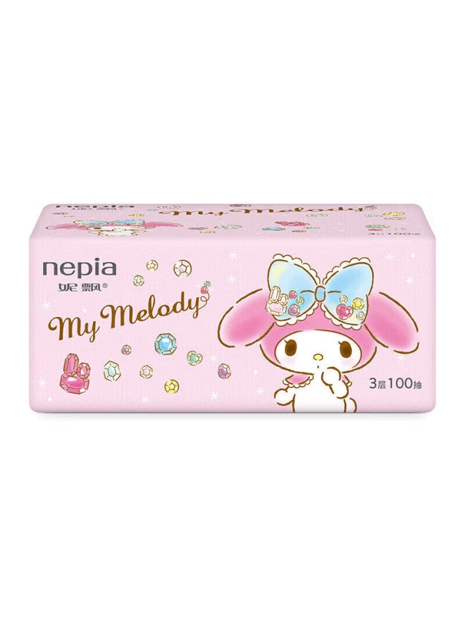 Nepia Melody Facial Tissues, 3-ply, 100 Sheets*24 Packs, Whole Box, Soft Tissues, Original Wood Toilet Paper, Family Pack, Napkins - Image 4