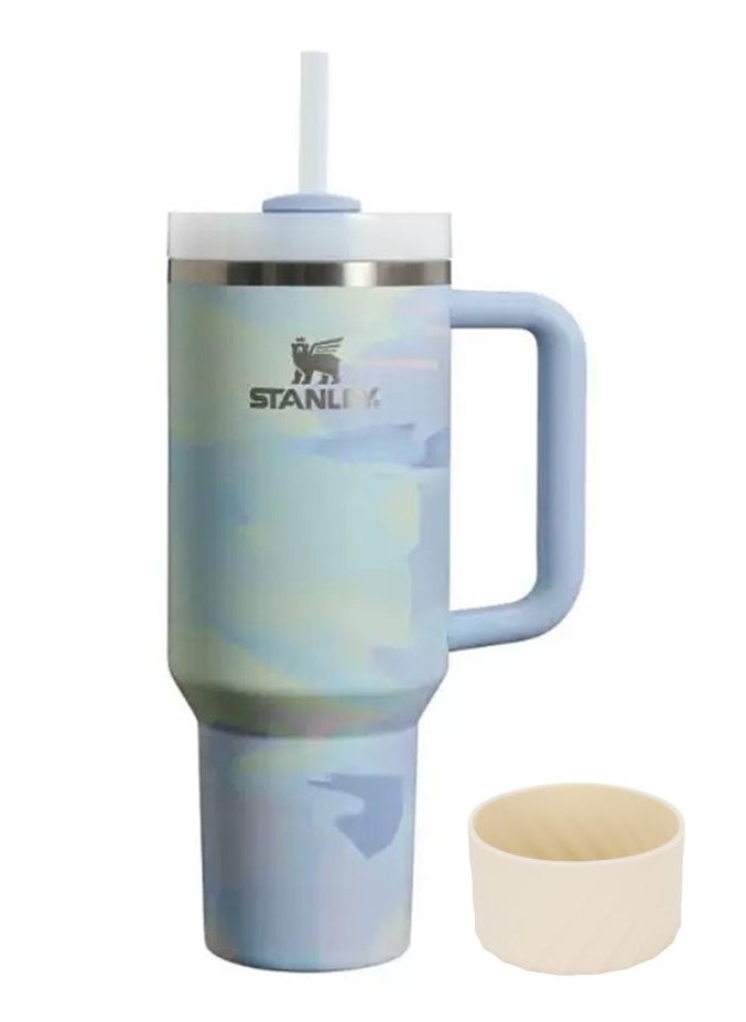 Stanley - Stanley Quencher H2.0 FlowState Stainless Steel Vacuum Insulated Tumbler with Lid and Straw, Paired with Non-Slip Silicone Cover, Great for Water, Iced Tea or Coffee, Smoothie and More, 40 OZ - Image 1