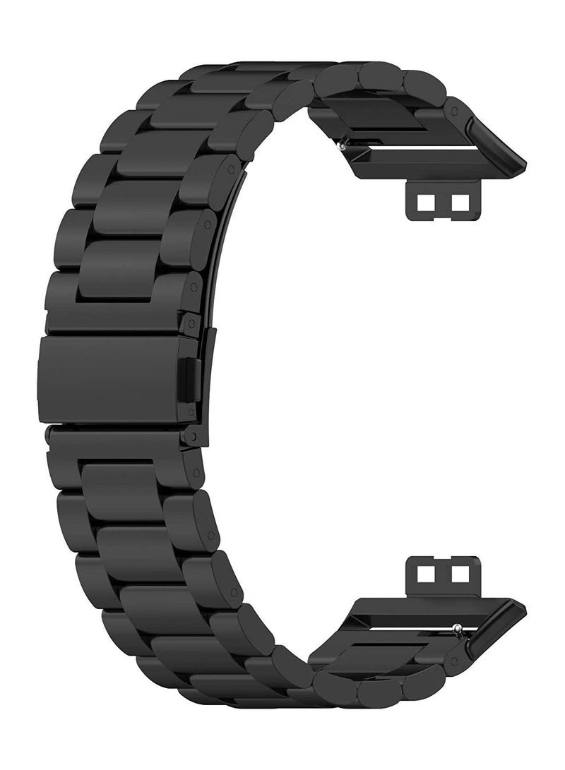 ten.tech Watch band compatible with HUAWEI Watch Fit, quick-release metal smart watch replacement band, stainless steel watch strap - Image 1
