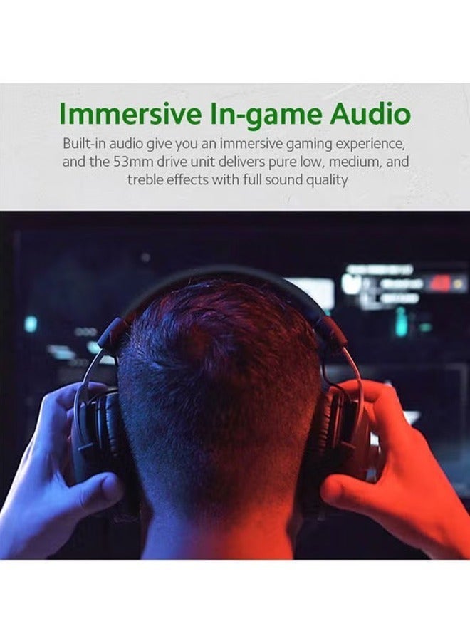 Wired Noise Cancelling Gaming Headset with Detachable Microphone-Black - Image 4