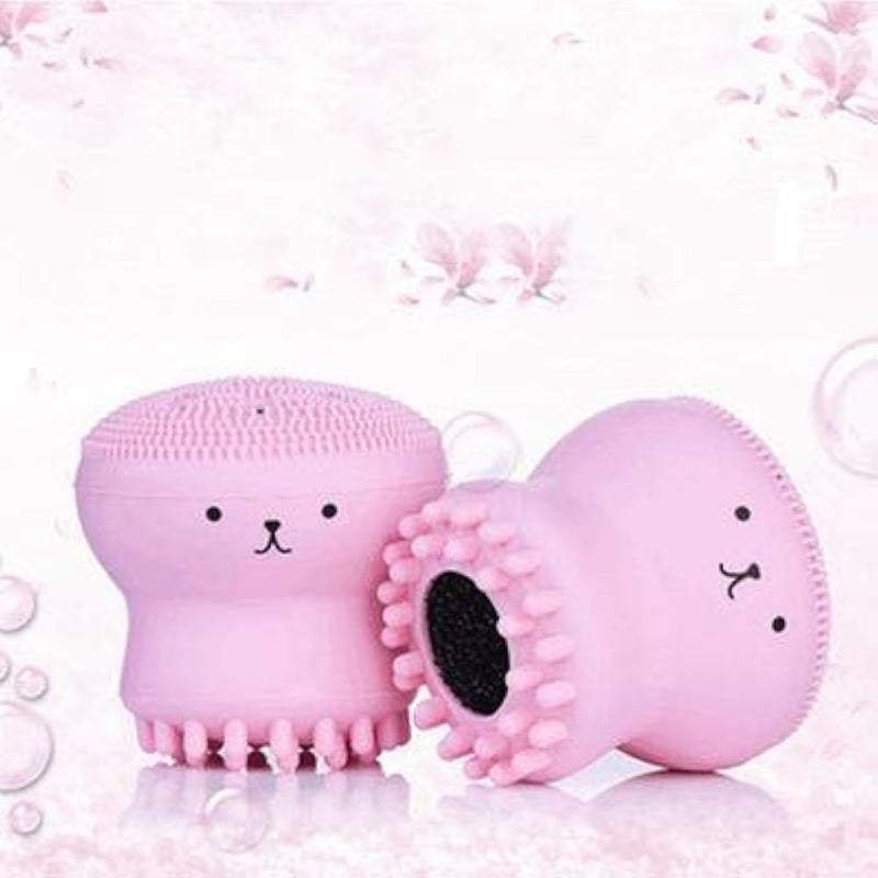 Soft silicone facial cleansing exfoliating blackhead remover skin spa oval scrub tool brush - assorted colors - Image 5