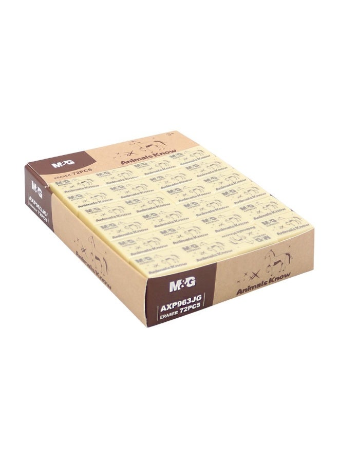 M&G Yellow Eraser Animals know 72pcs - Image 3