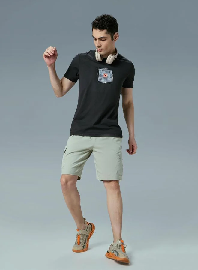Technosport Technosport Men Printed Slim Fit Round Neck T-Shirt