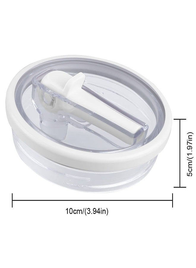 2 Pack 40 Oz Tumbler Flip Straw Lid Replacement Fit For Stanley Quencher Spill P0roof Splash Resistant Tumbler Lids Reusable Tumbler Cover For Cup（ white） - Image 2