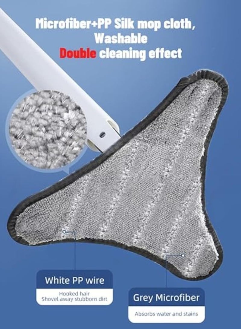 360° Rotatable Adjustable Cleaning Mop - Telescopic Triangular Design, Automatic Water Squeezing, Floor/Wall/Window Cleaner with Cloths - Multifunctional & Durable - Image 3