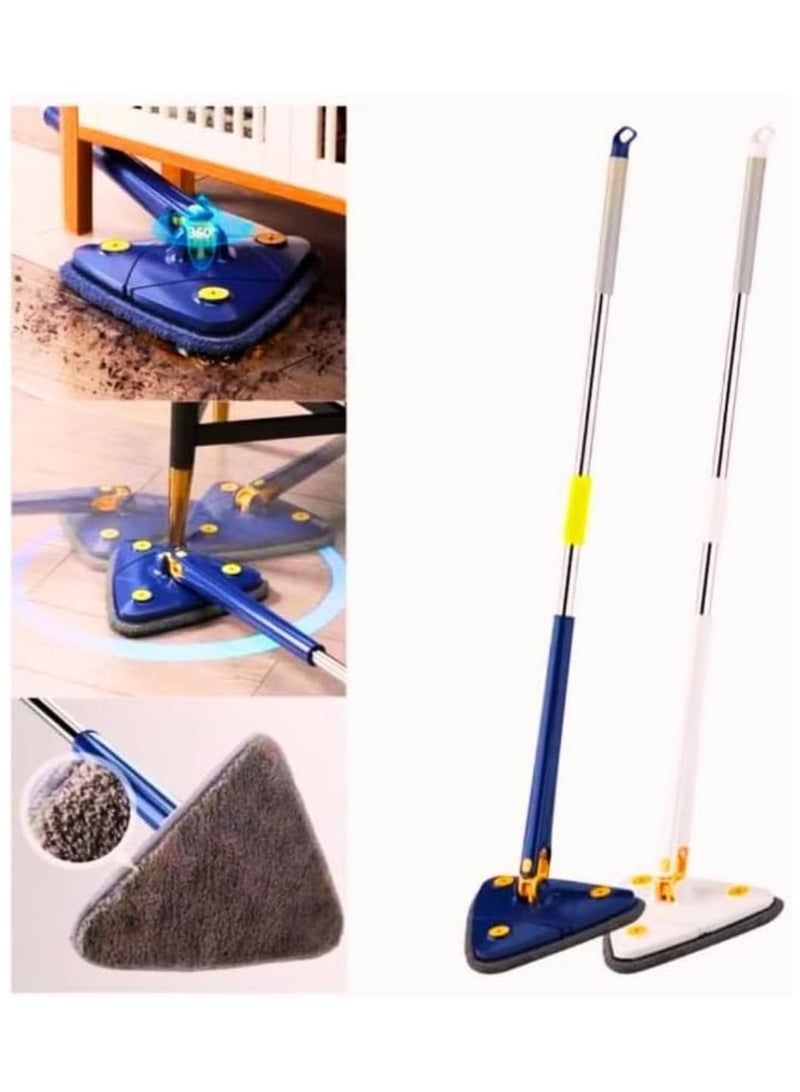 360° Rotatable Adjustable Cleaning Mop - Telescopic Triangular Design, Automatic Water Squeezing, Floor/Wall/Window Cleaner with Cloths - Multifunctional & Durable - Image 4