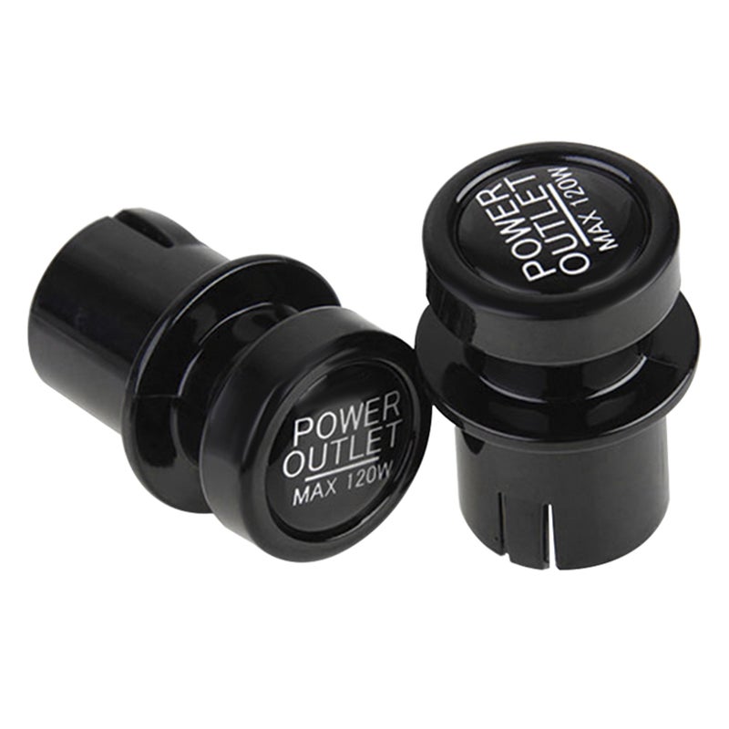Lighter Socket Covers 2PCS with 6 Replaceable Stickers Universal Waterproof Plugs for Car Power Port Outlet Kids from Electric Shock - Image 2