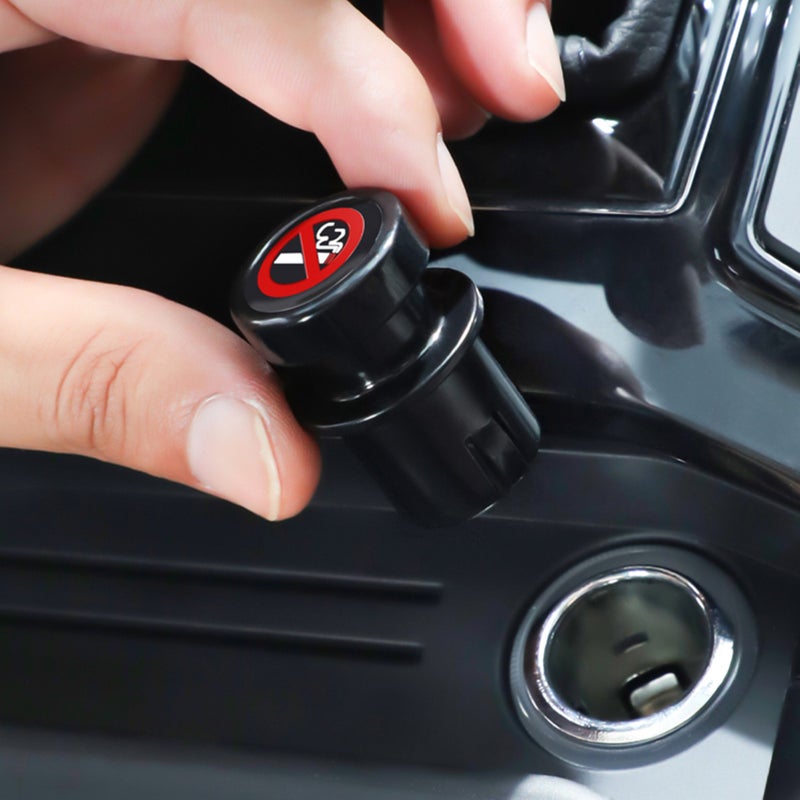 Lighter Socket Covers 2PCS with 6 Replaceable Stickers Universal Waterproof Plugs for Car Power Port Outlet Kids from Electric Shock - Image 5