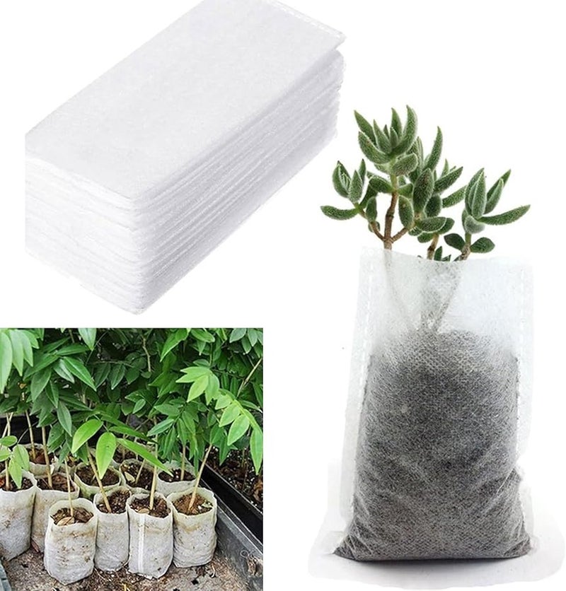 Biodegradable Non Woven Fabric Grow Bags 9x13cm Plant Nursery Pots Seedling Garden Accessories 100pcs - Image 3