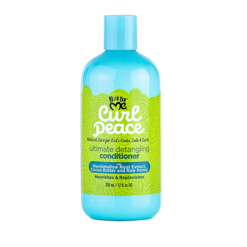 Just For Me Curl Peace Ultimate Detangling Conditioner (3 Pack) - Nourishes & Replenishes, Contains Marshmallow Root Extract, Cocoa Butter & Raw Honey, Sulfate Free, No Animal Testing, 12 oz - Image 2