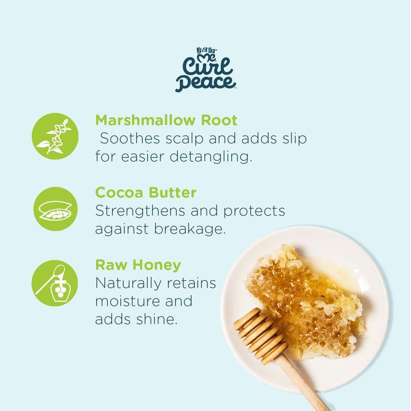 Just For Me Curl Peace Ultimate Detangling Conditioner (3 Pack) - Nourishes & Replenishes, Contains Marshmallow Root Extract, Cocoa Butter & Raw Honey, Sulfate Free, No Animal Testing, 12 oz - Image 4