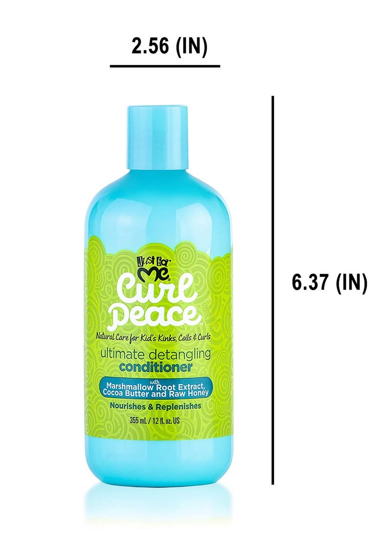 Just for Me Just For Me Curl Peace Ultimate Detangling Conditioner (3 Pack) - Nourishes & Replenishes, Contains Marshmallow Root Extract, Cocoa Butter & Raw Honey, Sulfate Free, No Animal Testing, 12 oz  - Image 3