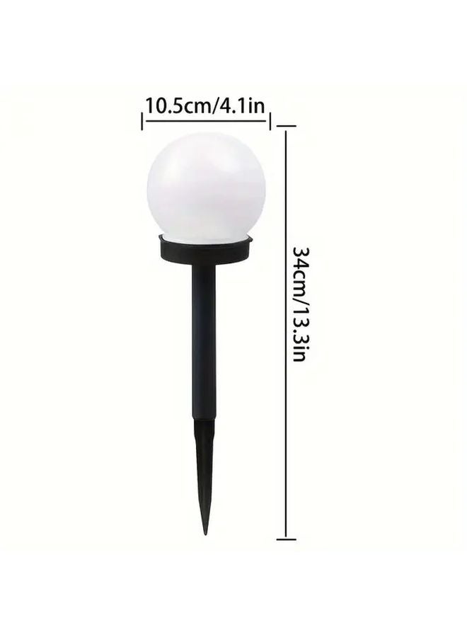 6pcs White Solar Garden Lights Outdoor LED Sphere Lawn Decor - Image 4