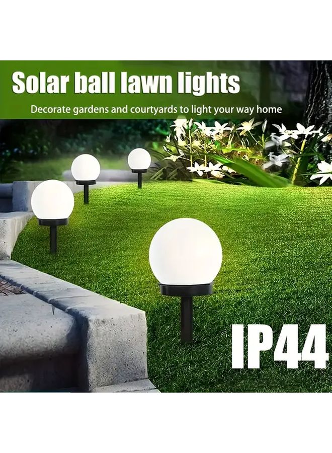 6pcs White Solar Garden Lights Outdoor LED Sphere Lawn Decor - Image 2