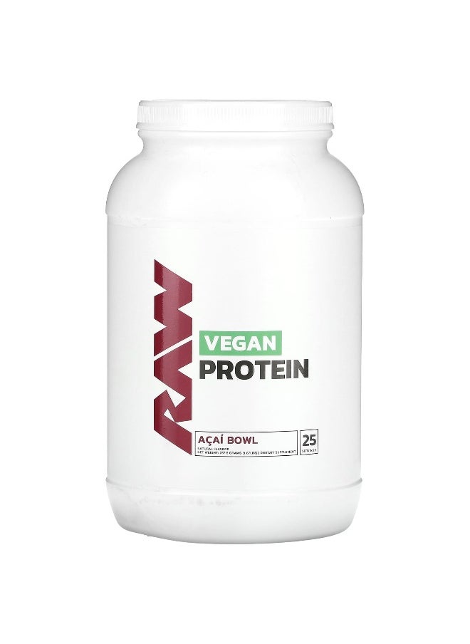 Raw Nutrition Raw Nutrition, Vegan Protein, Açaí Bowl, 1.67 lbs (757.5 g)  - Image 1