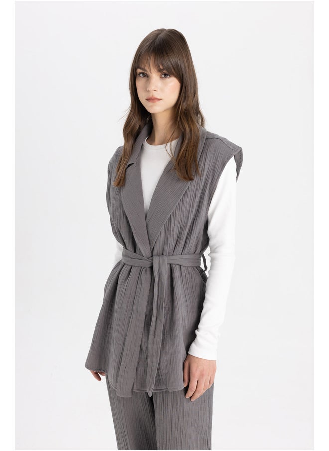DeFacto - Woman Blazer Collar Sleeveless Vest - Image 1