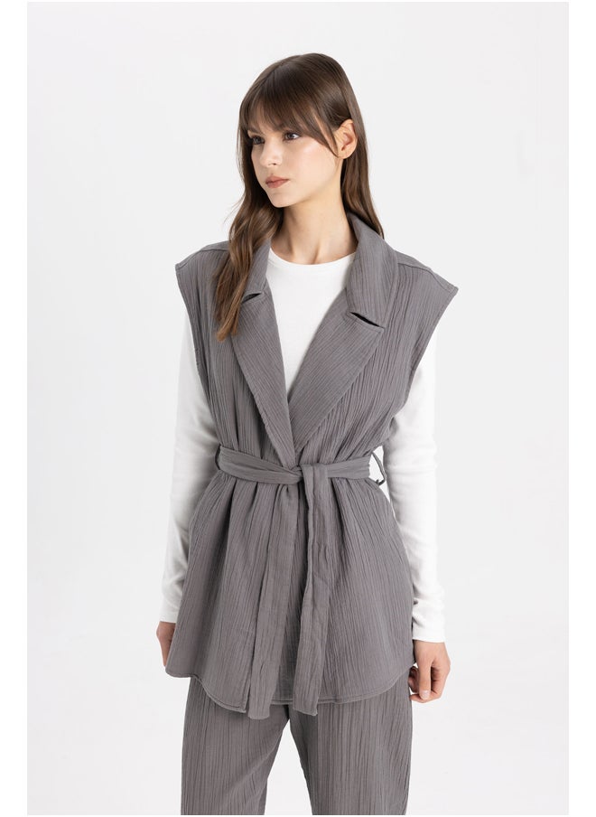 DeFacto - Woman Blazer Collar Sleeveless Vest - Image 1