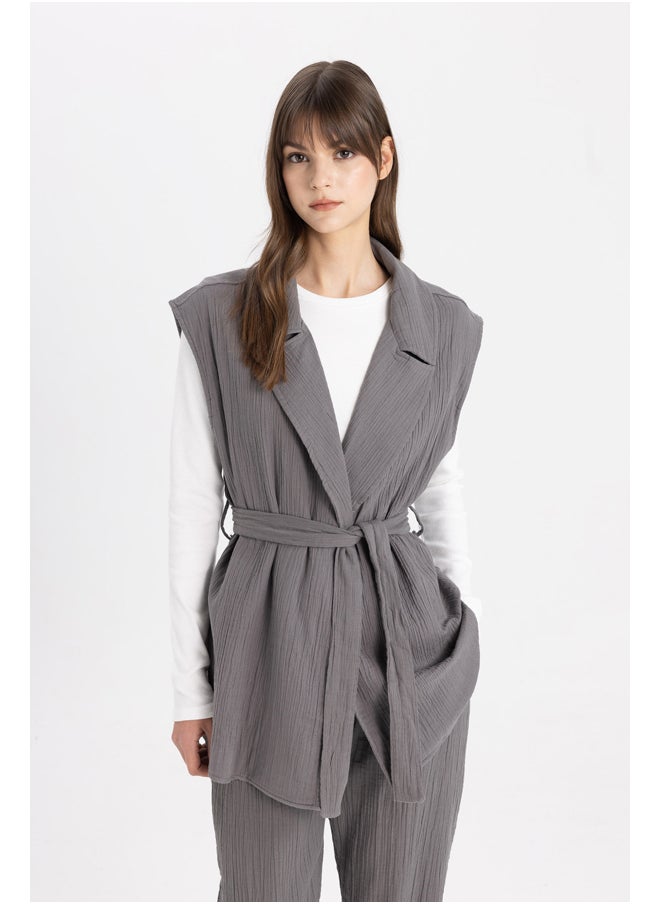 DeFacto - Woman Blazer Collar Sleeveless Vest - Image 1