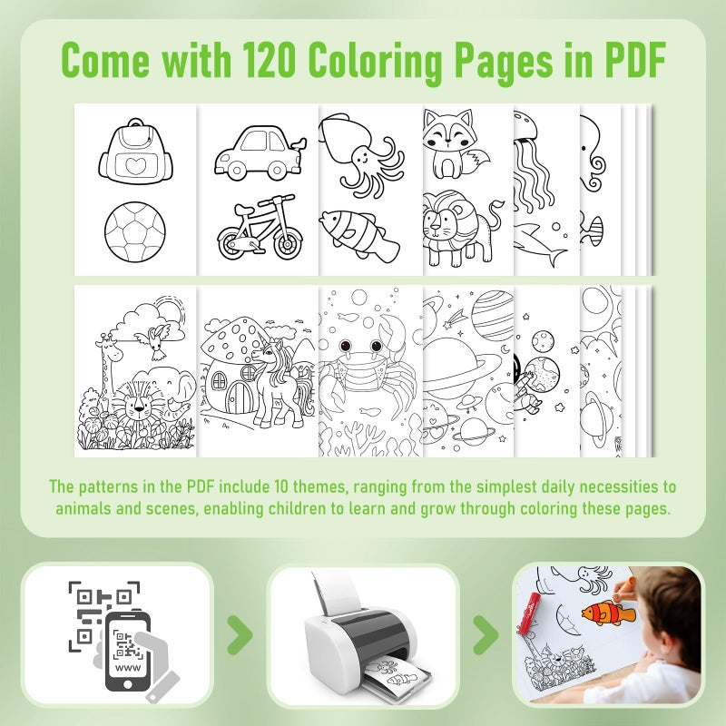 JUPITEARTH Paint Sticks for Kids 24 Colors, Quick Drying, Smooth, Non-Toxic and Washable Tempera Paint Sticks with 120 PDF Coloring Pages and 30 Stickers, Toddler Art Supplies for Drawing - Image 5