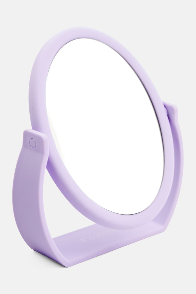 Olivia Rose Soft Touch Mirror With Handle, Lavender - Image 2
