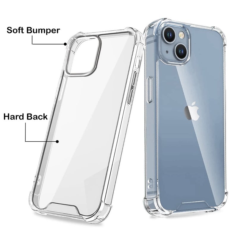 EGOTUDE Designed for iPhone 14 Plus Case, Shockproof Hard Back Cover for iPhone 14 Plus 6.7 inch (Clear) (Polycarbonate) - Image 4