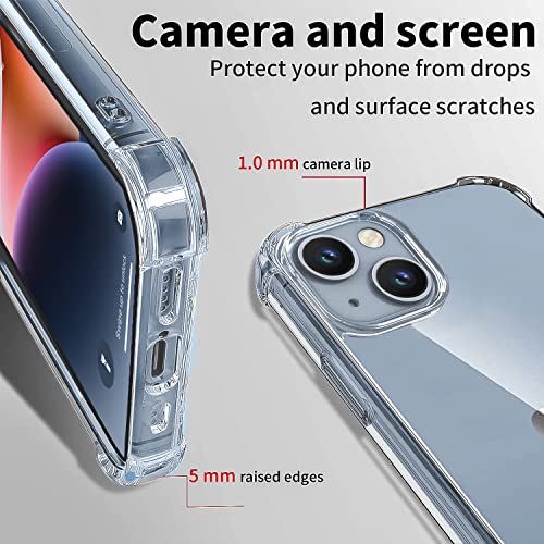 EGOTUDE Designed for iPhone 14 Plus Case, Shockproof Hard Back Cover for iPhone 14 Plus 6.7 inch (Clear) (Polycarbonate) - Image 5