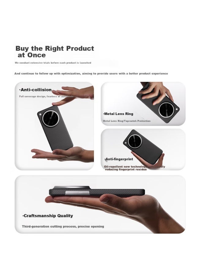 Conga Kevlar Aramid Fiber Full Protection Case For Oppo Find X8 Ultra, Ultra Thin Hard Shell Anti-drop Heat Dissipation Magnetic Absorption Metal Ring Fire - Image 3