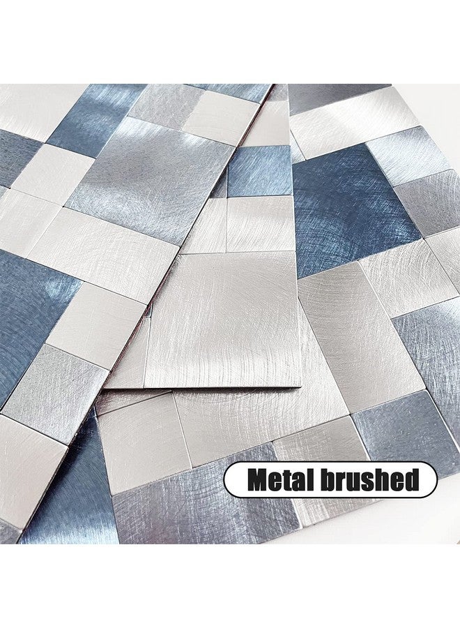 Benice Mosaic Tile Peel And Stick Backsplash Tile For Kitchen, Metal Backsplash Bathroom Wall Tiles Self Adhesive(Blue,10Sheets) - Image 2
