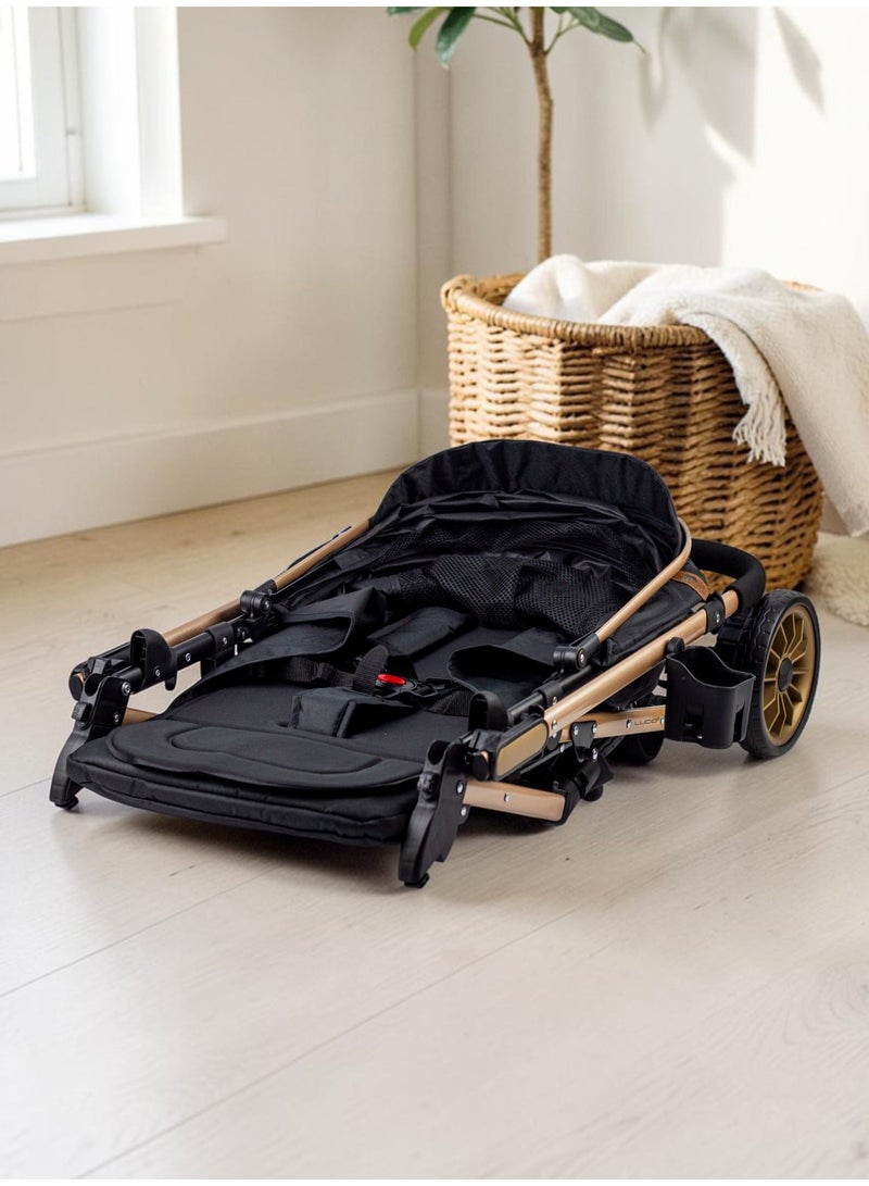 لوسيد سترولر بيبى مزوده ببطانه عاليه الكثافه من البراند لوسيد اسود موديل - FLIP - Image 4