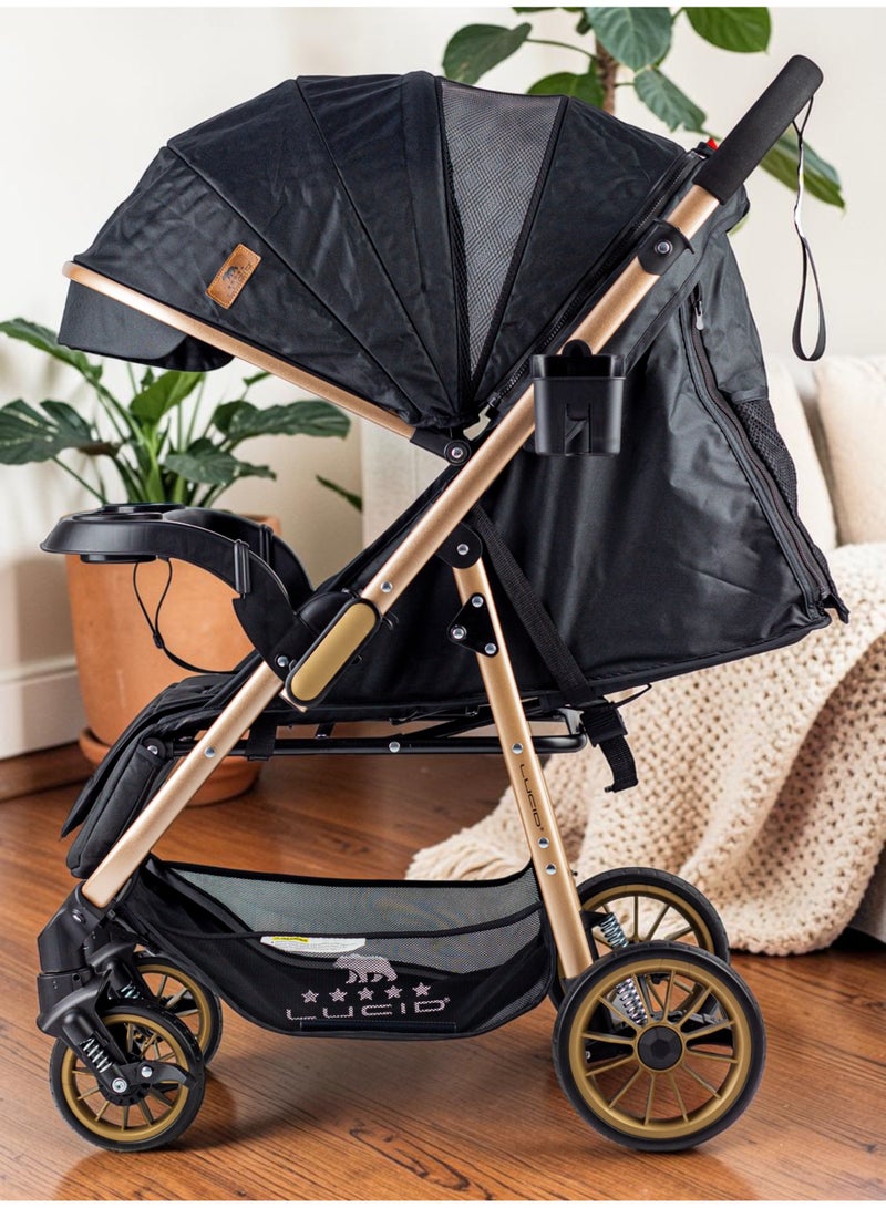 لوسيد سترولر بيبى مزوده ببطانه عاليه الكثافه من البراند لوسيد اسود موديل - FLIP - Image 5