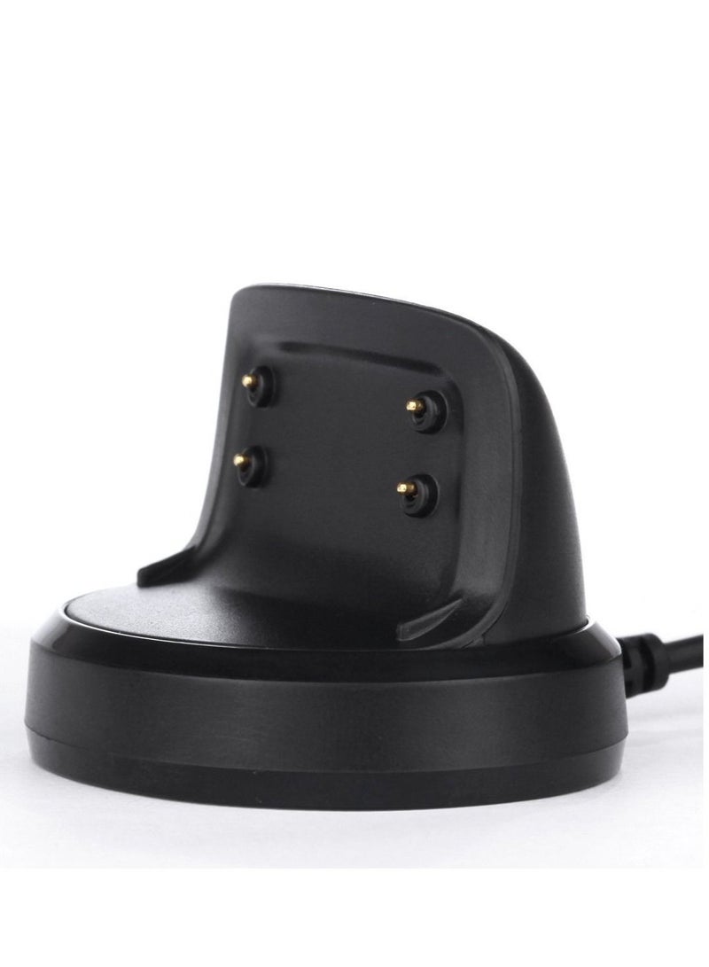 Captaintech USB Charging Dock Uitable for Samsung Gear Fit 2 SM-R360 / Gear Fit 2 Pro SM-R365 Smart Watch Charger Wireless, Charging Base Black - Image 1