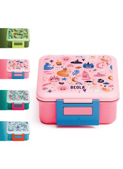 BEOLA Lunch Box for Kids with Food Jar Inside, Multi Compartment Bento Lunch Box with 240ml Food Thermos and Ice Pack, Tiffin Box for Kids with Insulated Steel Jar, Lightweight BPA free (Unicat Magic)  - Image 2