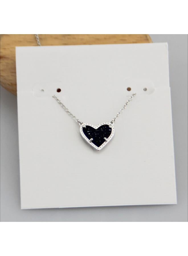 European And American Jewelry Love-shaped Peach Heart Short Necklace Clavicle Chain