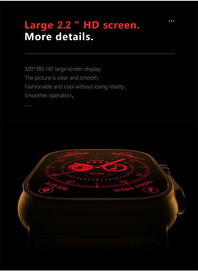 ULHYC - Ultra Watch Max Series M9 Customized Edition of the Quran Smart Watch 49mm Steel Case with Golden Sport Steel Band - Image 1