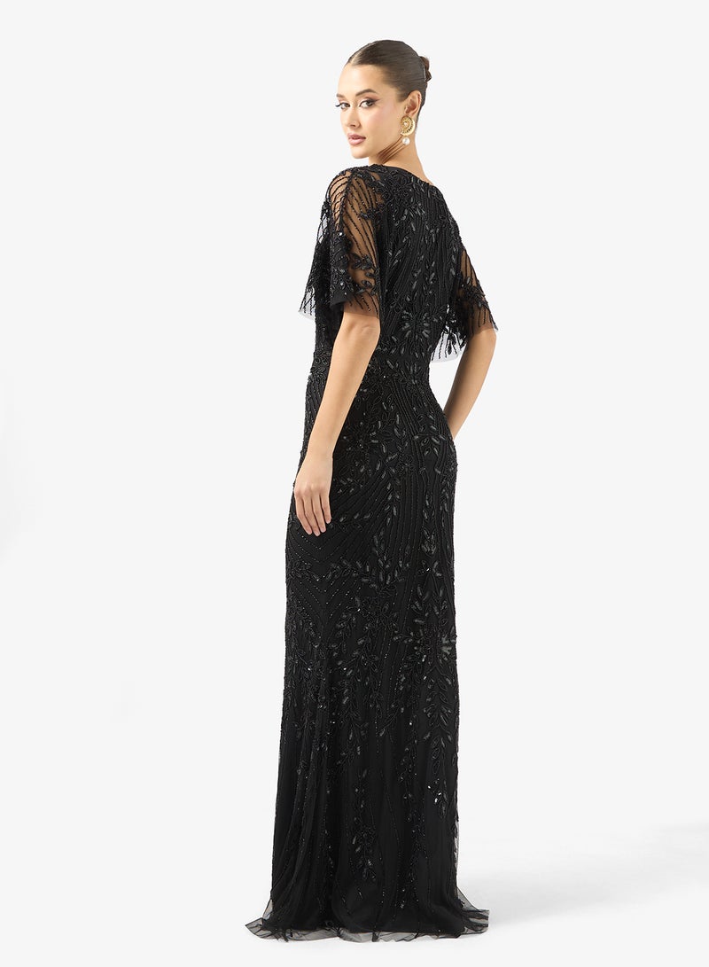 Namshi x Beaded Embellished A Line Gown - Image 2