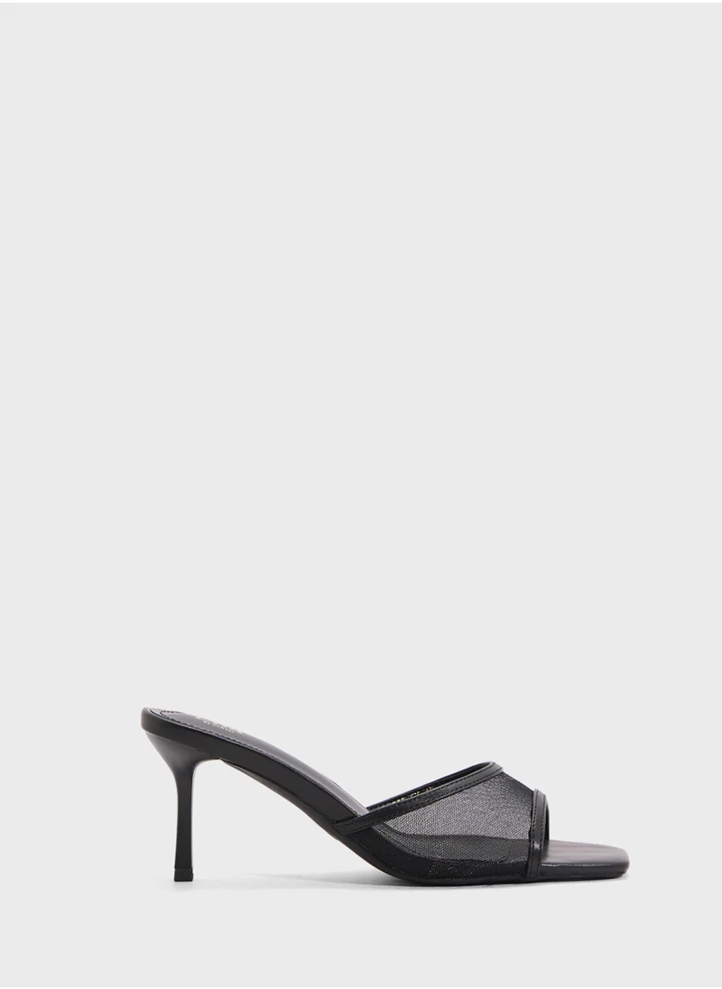 ELLA Mesh Heeled Mule